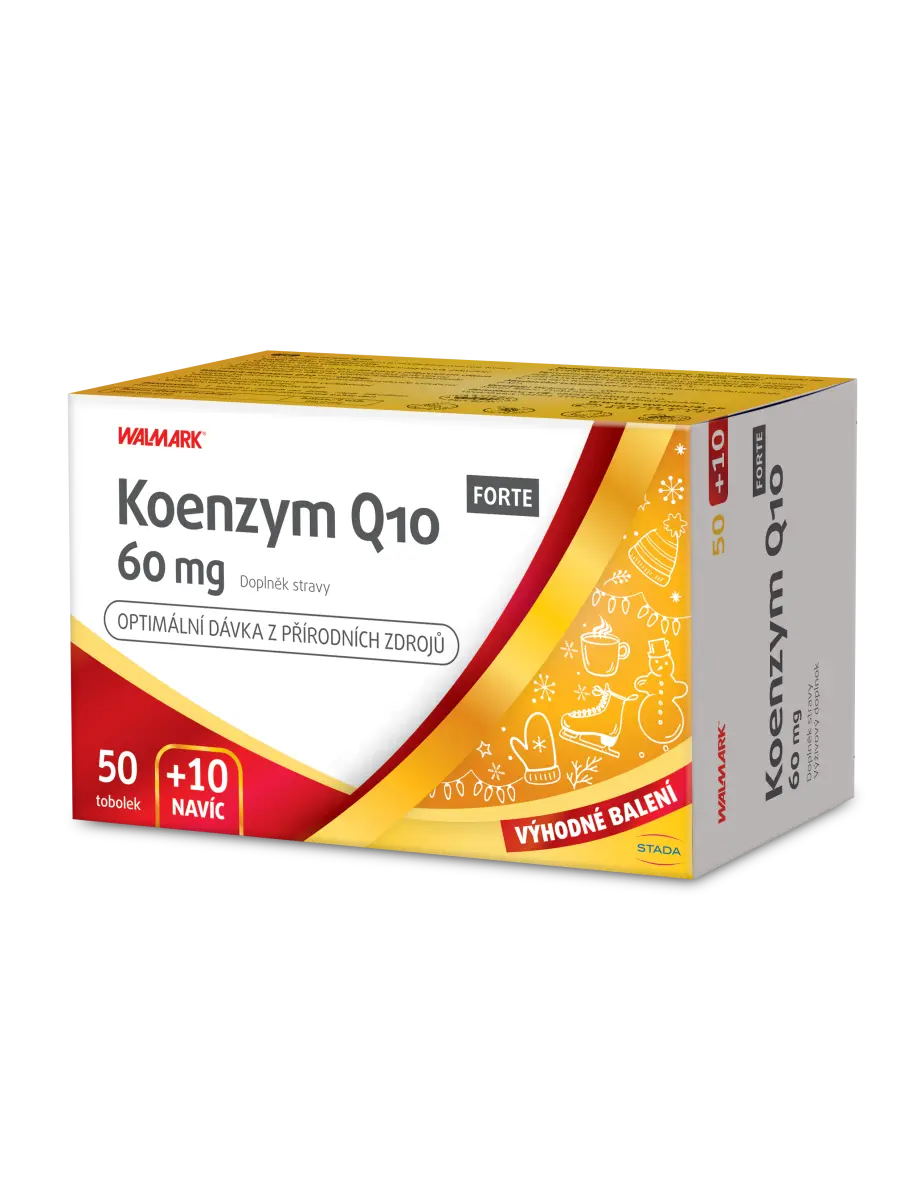 Walmark Koenzym Q10 FORTE 60 mg 50+10 tobolek navíc Alphega.cz